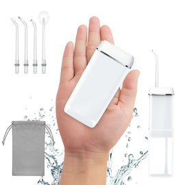 Water Flosser [ Mini Cordless Portable ] Oral Irrigator Water Teeth Cleaner Pick, Telescopic Water Tank